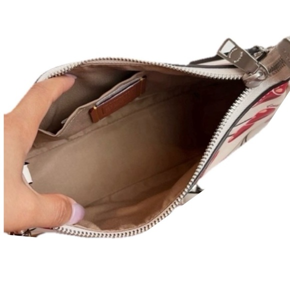 🍒COACH Cherry Print Teri Shoulder Bag in Silver Chalk Multi MSRP $398🍒 - Picture 7 of 9